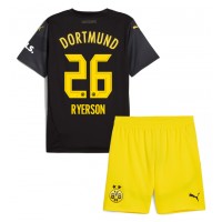 Borussia Dortmund Julian Ryerson #26 Fotballklær Bortedraktsett Barn 2024-25 Kortermet (+ korte bukser)